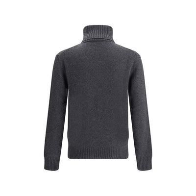 Ami Paris grauer Kaschmir-Rollkragenpullover
