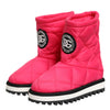 Dolce &amp; Gabbana – Gepolsterte Stiefel mit halbhohem Schaft aus Viskose in Rosa und Weiß