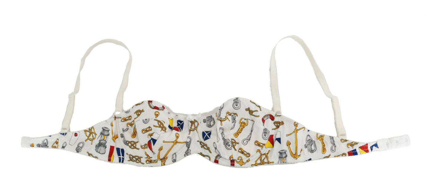 Dolce & Gabbana White Balconcino Sailor Print Underwear