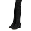 Dolce & Gabbana Black Suede Leather Knee High Boots Shoes
