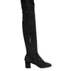 Dolce & Gabbana Black Suede Leather Knee High Boots Shoes