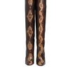 Dolce & Gabbana Brown Python Snakeskin Print Riding Boots Shoes