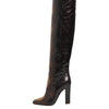 Dolce & Gabbana Brown Python Snakeskin Print Riding Boots Shoes