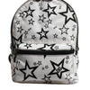 Dolce & Gabbana White DG Stars Print Nylon Travel Backpack Bag