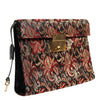 Dolce & Gabbana Multicolor Jacquard Floral Document Briefcase Bag