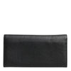 Dolce & Gabbana Black Leather Trifold Logo Plaque Card Holder Wallet