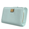 Dolce & Gabbana Mint Green Leather Bifold Continental Clutch Wallet