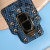 Dolce & Gabbana Blue Beige Exotic Leather LUCIA Crossbody Bag