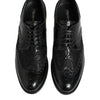 Dolce & Gabbana Black Leather Floral Lace Dress Formal  Shoes