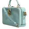 Dolce & Gabbana Mint Green Embossed Leather Padlock Shoulder Bag