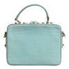 Dolce & Gabbana Mint Green Embossed Leather Padlock Shoulder Bag