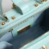 Dolce & Gabbana Mint Green Embossed Leather Padlock Shoulder Bag