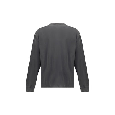 Agolde Gray Cotton Long Sleeve T-Shirt