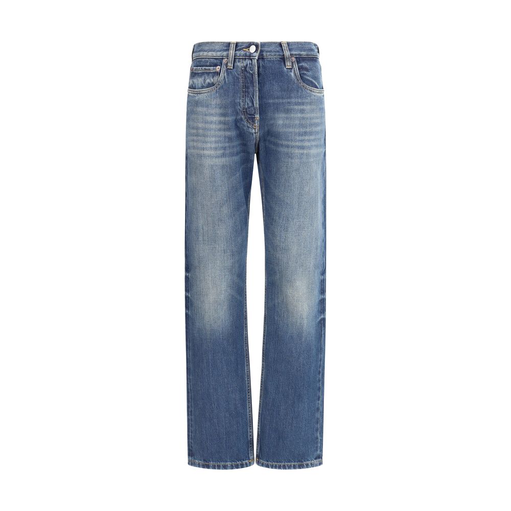 Prada Jeans aus blauer Baumwolle mit geradem Bein