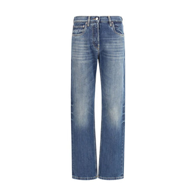 Prada Jeans aus blauer Baumwolle mit geradem Bein