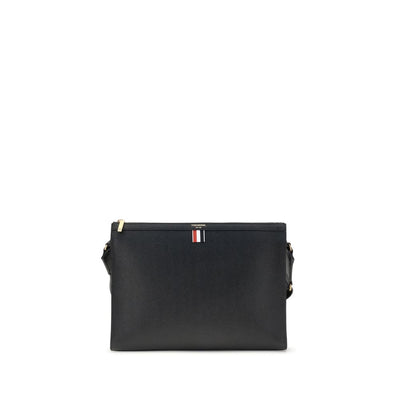 Thom Browne Clutch-Tasche aus schwarzem Kalbsleder, Modell Bos Taurus