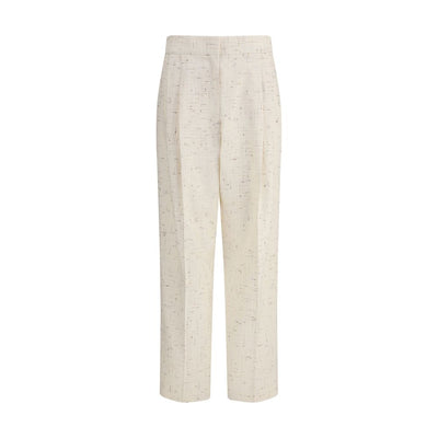 Fabiana Filippi Cream Cotton Casual Pants