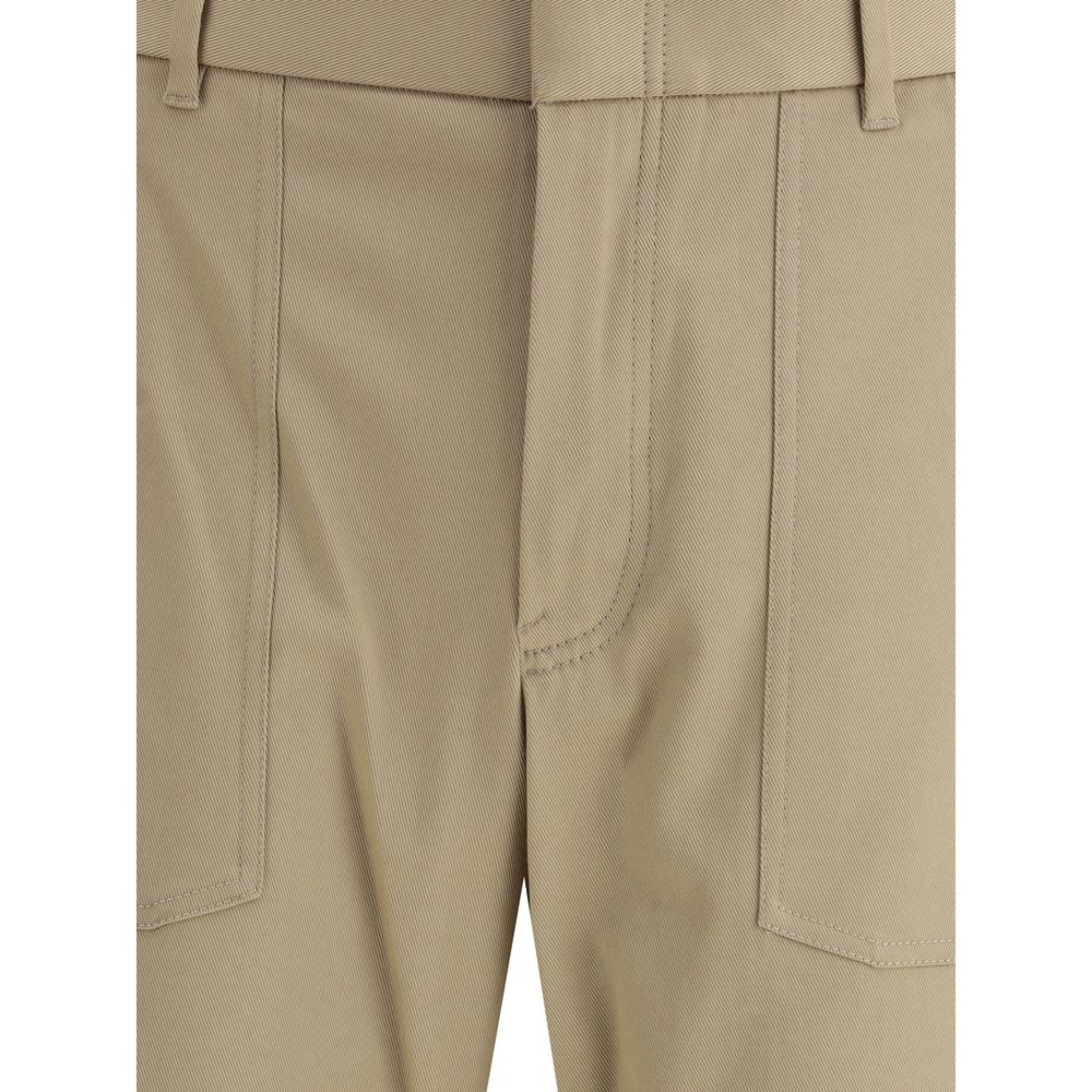 Beige Baumwoll-Cargohose von Brioni