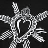 Dolce & Gabbana Black Sacred Heart Cotton Crew Neck T-shirt