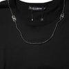 Dolce & Gabbana Black Chain Necklace Cotton Crewneck T-shirt