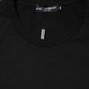Dolce & Gabbana Black Logo Print Cotton Men Crew Neck T-shirt