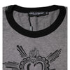Dolce & Gabbana Gray Sacred Heart Cotton Crew Neck T-shirt
