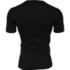 Dolce & Gabbana Black Cotton Knit Crew Neck Henley T-shirt