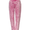 Dolce & Gabbana Pink Tie Dye High Waist Tapered Denim Jeans