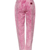 Dolce & Gabbana Pink Tie Dye High Waist Tapered Denim Jeans