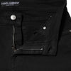 Dolce & Gabbana Black Cotton Skinny Mid Waist Denim Jeans