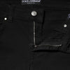 Dolce & Gabbana Black Cotton Skinny Mid Waist Denim Jeans