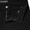 Dolce & Gabbana Black Cotton Skinny Mid Waist Denim Jeans
