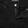 Dolce & Gabbana Black Cotton Skinny Mid Waist Denim Jeans