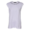 Dolce & Gabbana White Cotton Sleeveless Printed Tank T-shirt