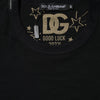 Dolce & Gabbana Black Cotton DG Print Short Sleeve Top T-shirt