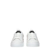 Dolce & Gabbana White Leather Low Top Sneakers