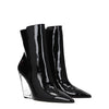 Stuart Weitzman Black Leather Ankle Boots