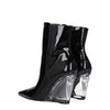 Stuart Weitzman Black Leather Ankle Boots