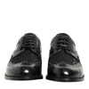 Dolce & Gabbana Black Leather Floral Lace Dress Formal Shoes