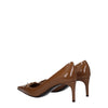 Dolce & Gabbana Brown Leather High Heel Pumps