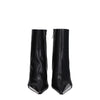 Off-White Black Leather Ankle Boots