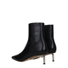 Off-White Black Leather Ankle Boots