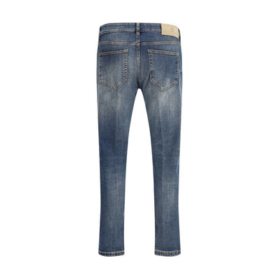 PT Torino Blue Cotton Slim Fit Jeans