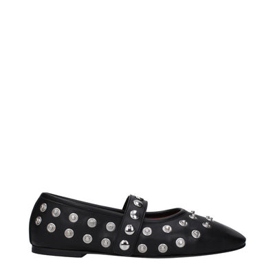 Stella McCartney Black Leather Ballet Flats