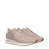 Philippe Model Beige Leather Low Top Sneakers