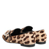 Dolce & Gabbana Brown Leopard Print Crystals Loafers Flats Shoes