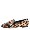 Dolce & Gabbana Brown Leopard Print Crystals Loafers Flats Shoes