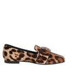 Dolce & Gabbana Brown Leopard Print Crystals Loafers Flats Shoes