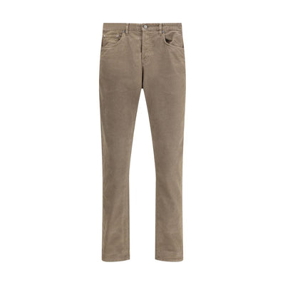 PT Torino Beige Cotton Casual Pants
