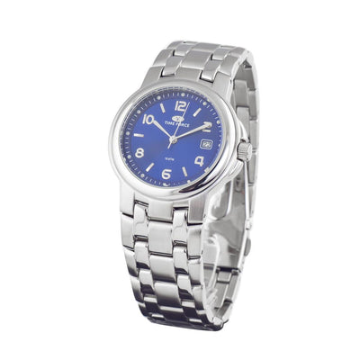 Time Force Silberne Edelstahl-Armbanduhr